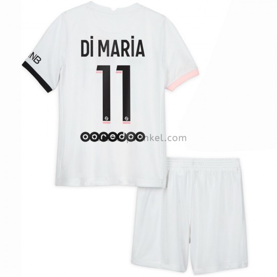 Paris Saint-Germain Voetbalshirt Di Maria 11 Kleuters/Kids Uit Tenue 2021-2022 Korte Mouw
