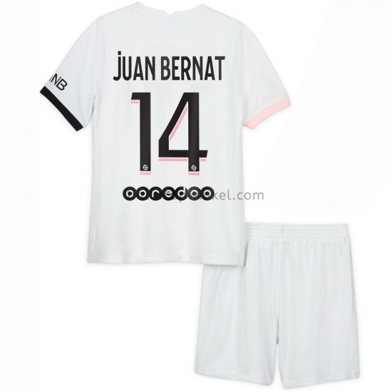 Paris Saint-Germain Voetbalshirt Juan Bernat 14 Kleuters/Kids Uit Tenue 2021-2022 Korte Mouw