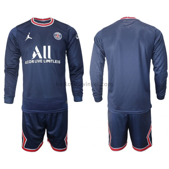 Paris Saint-Germain Voetbalshirt Kleuters/Kids Thuis Tenue 2021-2022 Lange Mouw