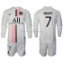 Paris Saint-Germain Voetbalshirt Kylian Mbappé 7 Kleuters/Kids Uit Tenue 2021-2022 Lange Mouw