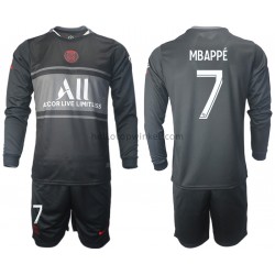 Paris Saint-Germain Voetbalshirt Kylian Mbappé 7 Kleuters/Kids Derde Tenue 2021-2022 Lange Mouw