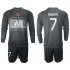 Paris Saint-Germain Voetbalshirt Kylian Mbappé 7 Kleuters/Kids Derde Tenue 2021-2022 Lange Mouw