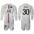 Paris Saint-Germain Voetbalshirt Lionel Messi 30 Kleuters/Kids Uit Tenue 2021-2022 Lange Mouw