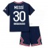 Paris Saint-Germain Voetbalshirt Lionel Messi 30 Kleuters/Kids Thuis Tenue 2021-2022 Korte Mouw