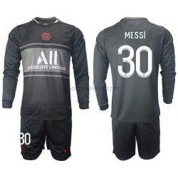 Paris Saint-Germain Voetbalshirt Lionel Messi 30 Kleuters/Kids Derde Tenue 2021-2022 Lange Mouw