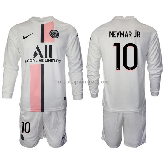 Paris Saint-Germain Voetbalshirt Neymar JR 10 Kleuters/Kids Uit Tenue 2021-2022 Lange Mouw