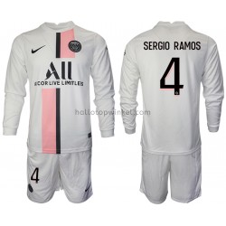 Paris Saint-Germain Voetbalshirt Sergio Ramos 4 Kleuters/Kids Uit Tenue 2021-2022 Lange Mouw