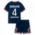 Paris Saint-Germain Voetbalshirt Sergio Ramos 4 Kleuters/Kids Thuis Tenue 2021-2022 Korte Mouw