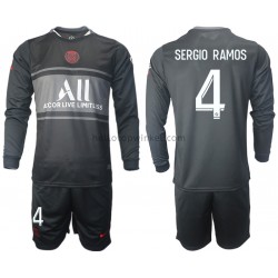 Paris Saint-Germain Voetbalshirt Sergio Ramos 4 Kleuters/Kids Derde Tenue 2021-2022 Lange Mouw