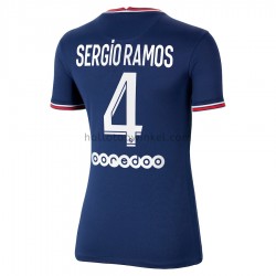 Paris Saint-Germain Voetbalshirt Sergio Ramos 4 Dames Thuis Tenue 2021-2022 Korte Mouw