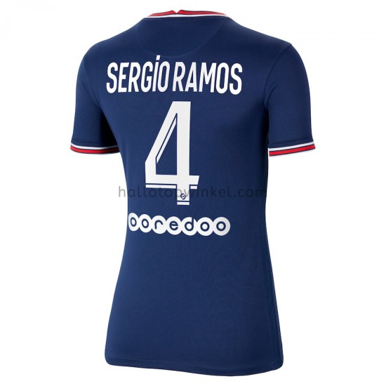 Paris Saint-Germain Voetbalshirt Sergio Ramos 4 Dames Thuis Tenue 2021-2022 Korte Mouw