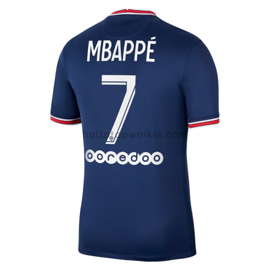 Paris Saint-Germain Voetbalshirt Kylian Mbappé 7 Thuis Tenue 2021-2022 Korte Mouw