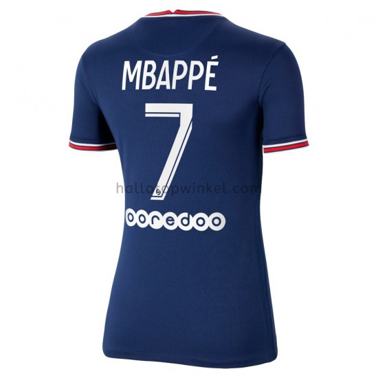 Paris Saint-Germain Voetbalshirt Kylian Mbappé 7 Dames Thuis Tenue 2021-2022 Korte Mouw