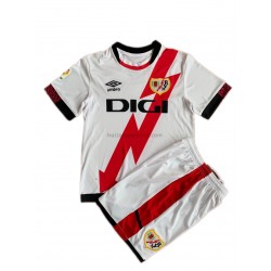 Rayo Vallecano Voetbalshirt Kleuters/Kids Thuis Tenue 2021-2022 Korte Mouw