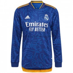 Real Madrid Voetbalshirt Uit Tenue 2021-2022 Lange Mouw