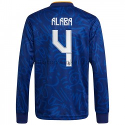 Real Madrid Voetbalshirt David Alaba 4 Uit Tenue 2021-2022 Lange Mouw