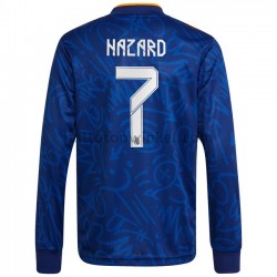 Real Madrid Voetbalshirt Eden Hazard 7 Uit Tenue 2021-2022 Lange Mouw