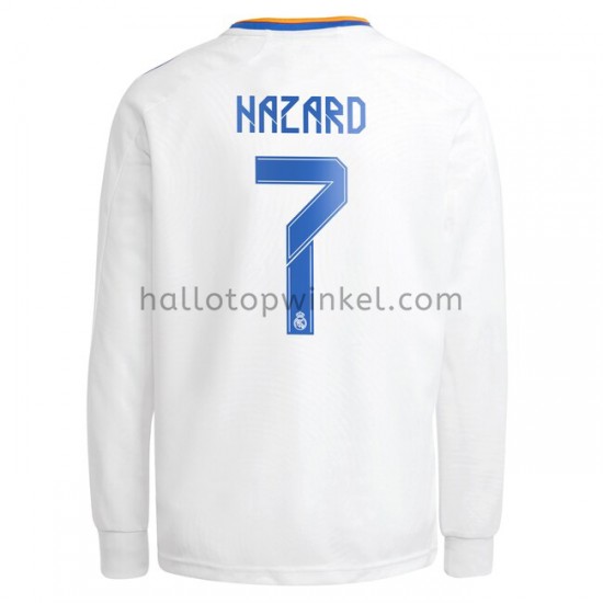 Real Madrid Voetbalshirt Eden Hazard 7 Thuis Tenue 2021-2022 Lange Mouw
