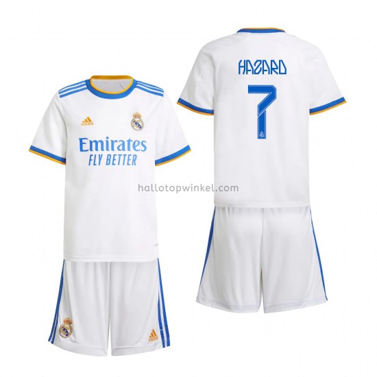 Real Madrid Voetbalshirt Eden Hazard 7 Kleuters/Kids Thuis Tenue 2021-2022 Korte Mouw