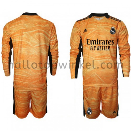 Real Madrid Voetbalshirt Doelman Kleuters/Kids Uit Tenue 2021-2022 Lange Mouw