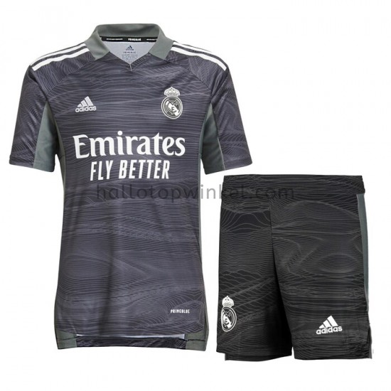 Real Madrid Voetbalshirt Doelman Kleuters/Kids Thuis Tenue 2021-2022 Korte Mouw