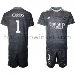 Real Madrid Voetbalshirt Doelman Thibaut Courtois 1 Kleuters/Kids Thuis Tenue 2021-2022 Korte Mouw