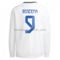 Real Madrid Voetbalshirt Karim Benzema 9 Thuis Tenue 2021-2022 Lange Mouw