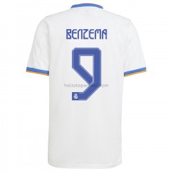 Real Madrid Voetbalshirt Karim Benzema 9 Thuis Tenue 2021-2022 Korte Mouw