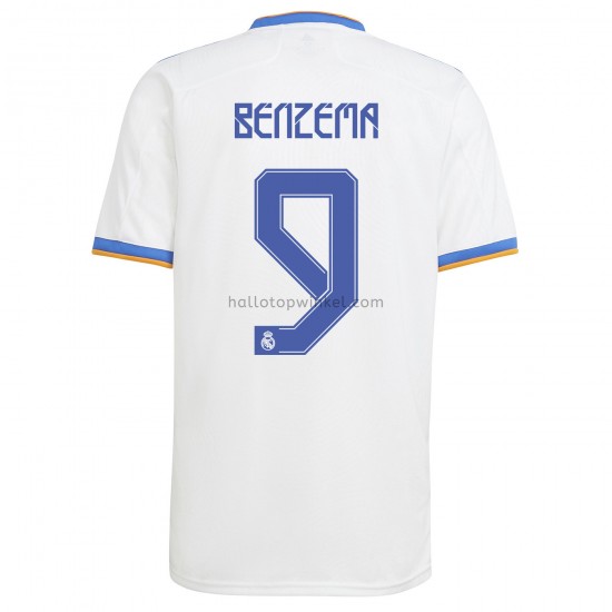 Real Madrid Voetbalshirt Karim Benzema 9 Thuis Tenue 2021-2022 Korte Mouw