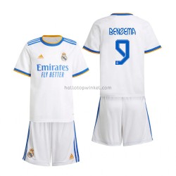 Real Madrid Voetbalshirt Karim Benzema 9 Kleuters/Kids Thuis Tenue 2021-2022 Korte Mouw