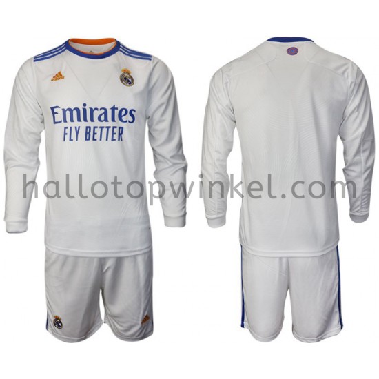 Real Madrid Voetbalshirt Kleuters/Kids Thuis Tenue 2021-2022 Lange Mouw