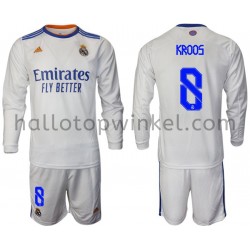Real Madrid Voetbalshirt Kroos 8 Kleuters/Kids Thuis Tenue 2021-2022 Lange Mouw