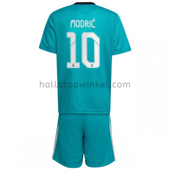 Real Madrid Voetbalshirt Luka Modrić 10 Kleuters/Kids Derde Tenue 2021-2022 Korte Mouw