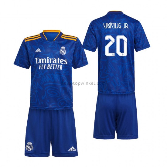 Real Madrid Voetbalshirt Vinicius Junior 20 Kleuters/Kids Uit Tenue 2021-2022 Korte Mouw