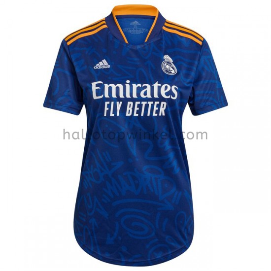 Real Madrid Voetbalshirt Dames Uit Tenue 2021-2022 Korte Mouw