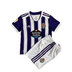 Real Valladolid Voetbalshirt Kleuters/Kids Thuis Tenue 2021-2022 Korte Mouw