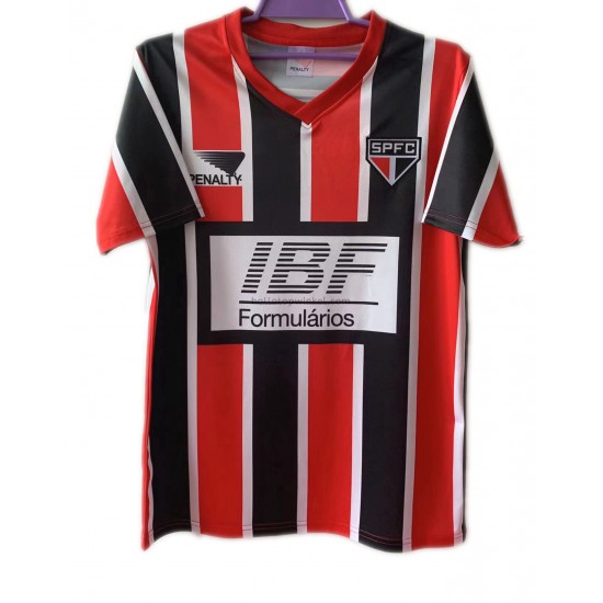 São Paulo Voetbalshirt Retro Uit Tenue 1991 Korte Mouw