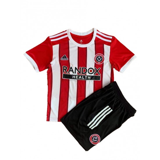 Sheffield United Voetbalshirt Kleuters/Kids Thuis Tenue 2021-2022 Korte Mouw