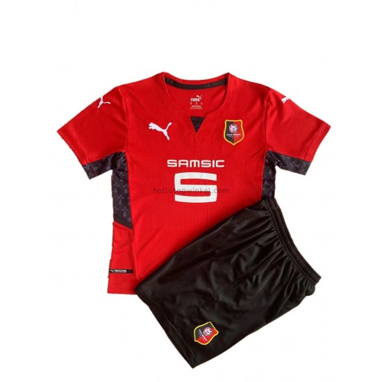 Stade Rennais Voetbalshirt Kleuters/Kids Thuis Tenue 2021-2022 Korte Mouw