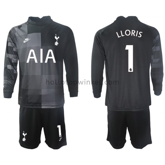 Tottenham Hotspur Voetbalshirt Hugo Lloris 1 Doelman Kleuters/Kids Uit Tenue 2021-2022 Lange Mouw
