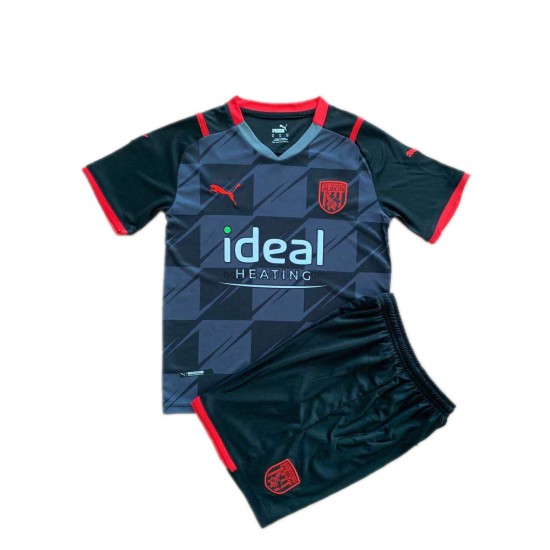 West Bromwich Albion Voetbalshirt Kleuters/Kids Uit Tenue 2021-2022 Korte Mouw