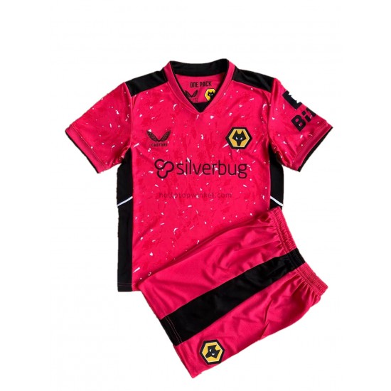 Wolverhampton Wanderers Voetbalshirt Doelman Kleuters/Kids Uit Tenue 2021-2022 Korte Mouw