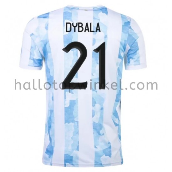 Argentinië Voetbalshirt Dybala 21 Thuis Tenue 2021 Korte Mouw