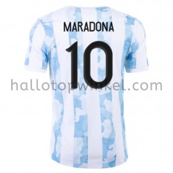 Argentinië Voetbalshirt Maradona 10 Thuis Tenue 2021 Korte Mouw