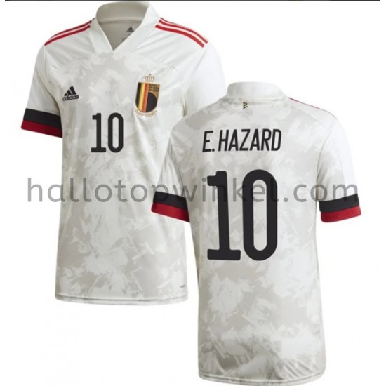België Voetbalshirt E.Hazard 10 Uit Tenue EK 2020 Korte Mouw
