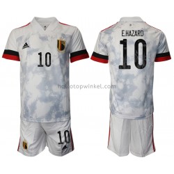 België Voetbalshirt Eden Hazard 10 Kleuters/Kids Uit Tenue EK 2020 Korte Mouw