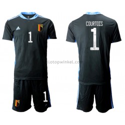 België Voetbalshirt Doelman Thibaut Courtois 1 Kleuters/Kids Thuis Tenue EK 2020 Korte Mouw