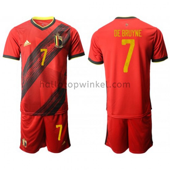 België Voetbalshirt Kevin De Bruyne 7 Kleuters/Kids Thuis Tenue EK 2020 Korte Mouw