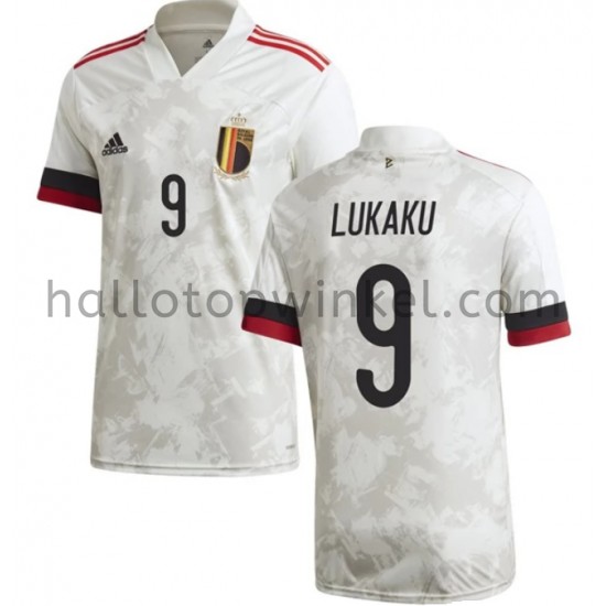 België Voetbalshirt Romelu Lukaku 9 Uit Tenue EK 2020 Korte Mouw