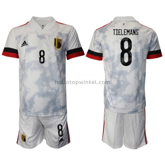 België Voetbalshirt Youri Tielemans 8 Kleuters/Kids Uit Tenue EK 2020 Korte Mouw